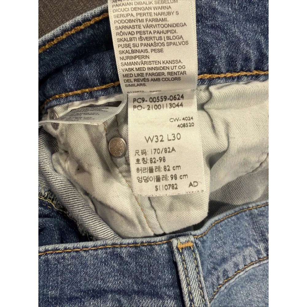 Levis 559 Relaxed Straight Jeans Mens 32x30 Blue Medium Wash Cotton Denim